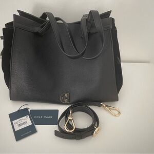Cole Haan Grand Ambition Side Cinch Satchel, Black EUC